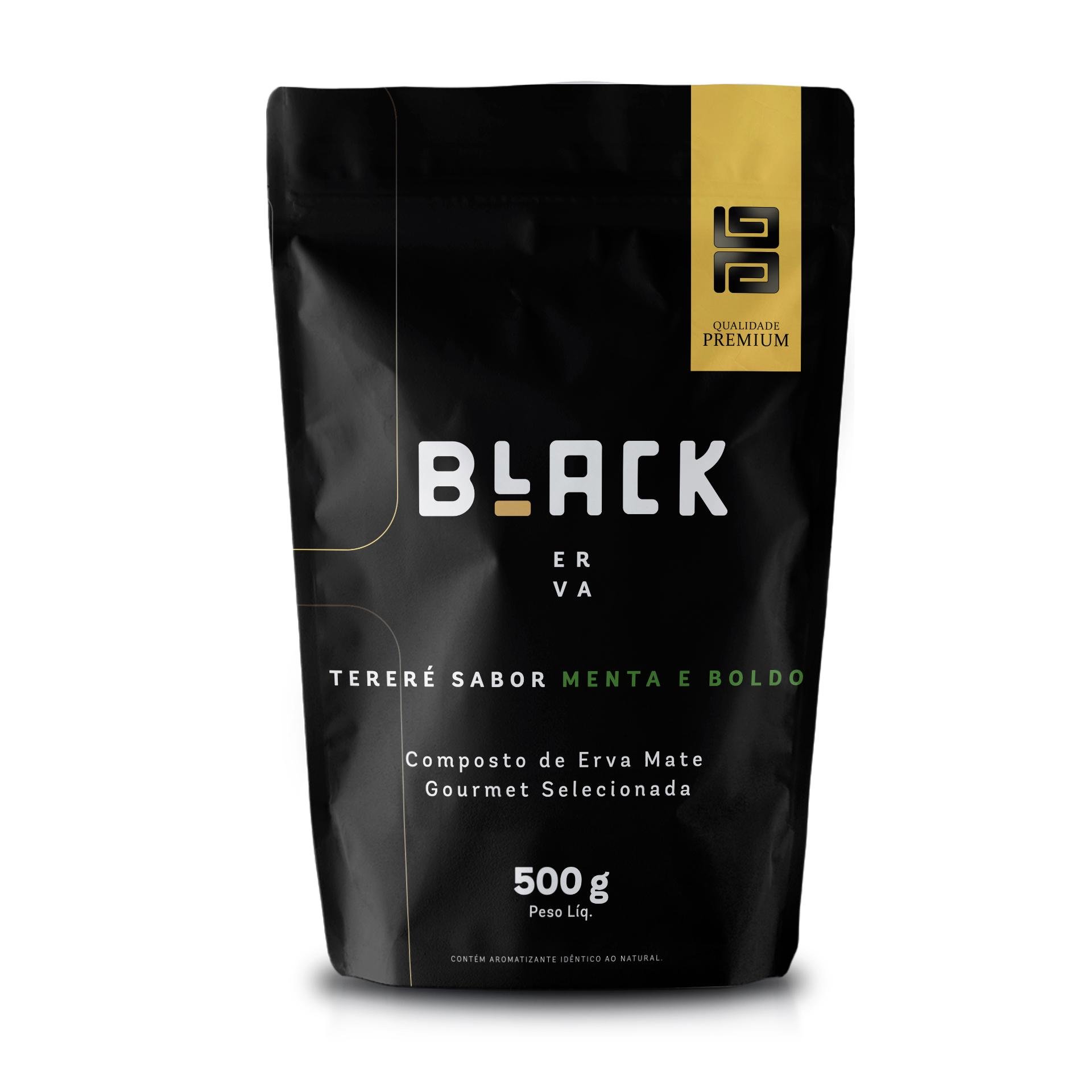 ERVA MATE BLACK MENTA E BOLDO 500G