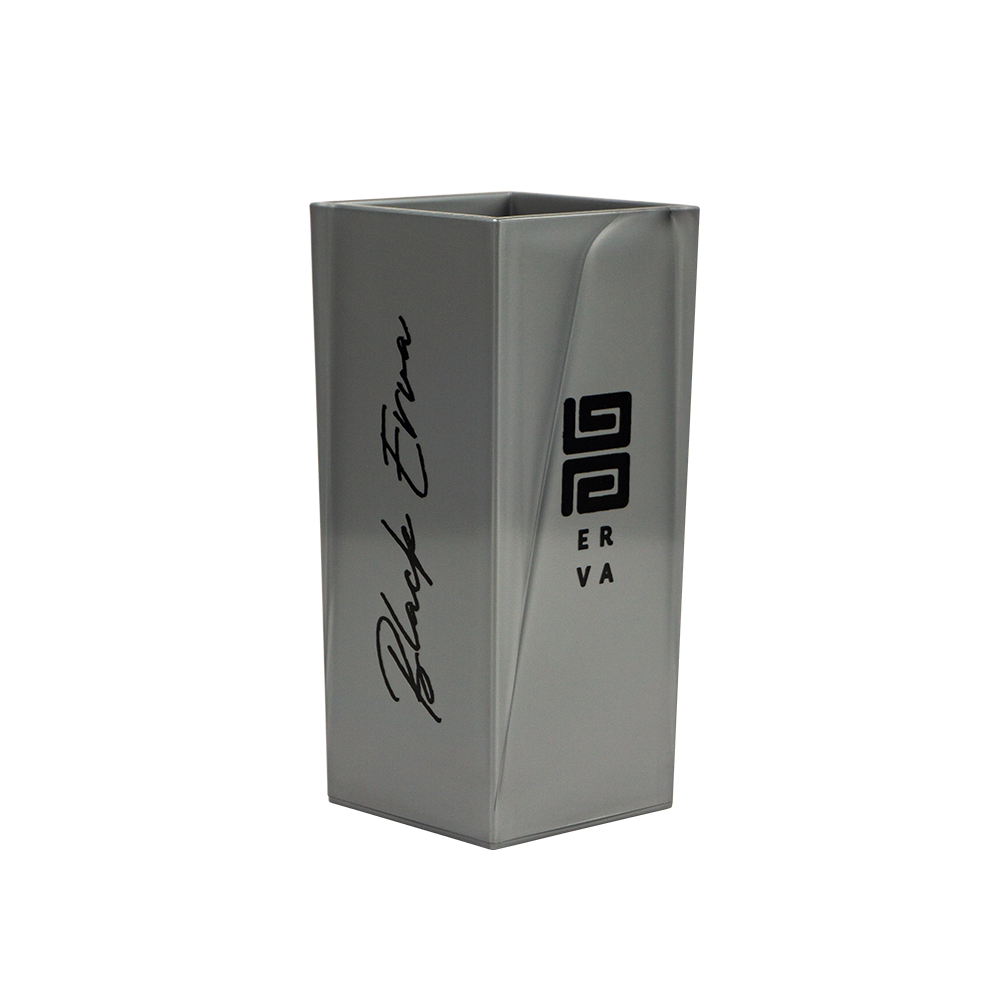 COPO QUADRADO CINZA BLACK ERVA