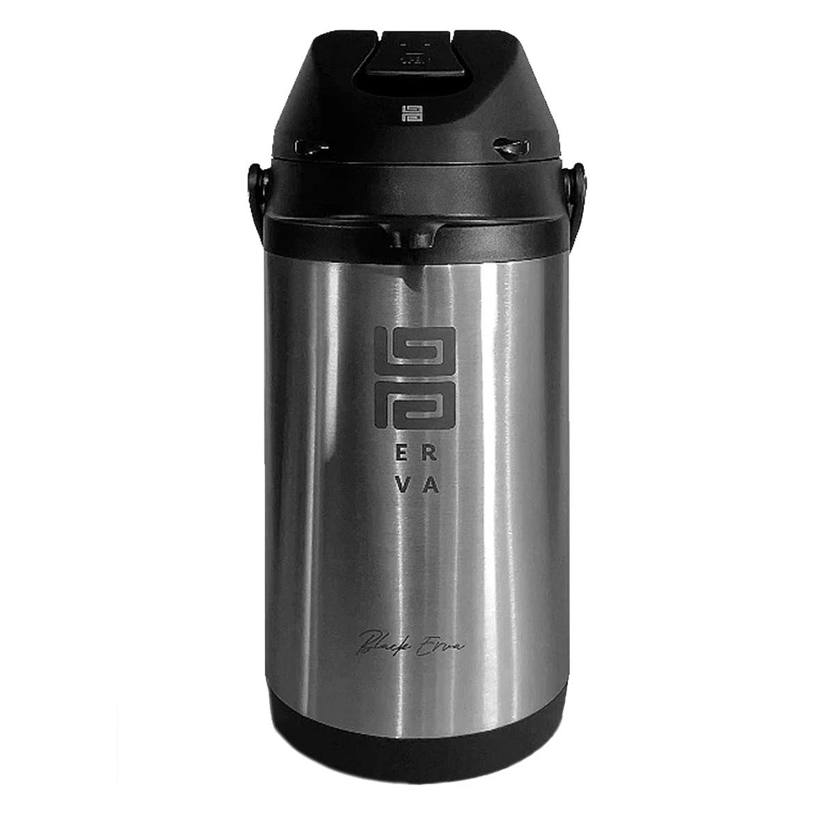 GARRAFA TERMICA INOX 4L POLIDO BLACK